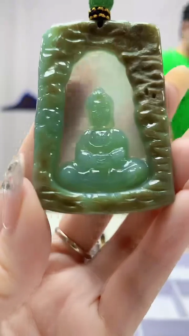 定制翡翠未镶嵌4898DD-毛货挂件104
