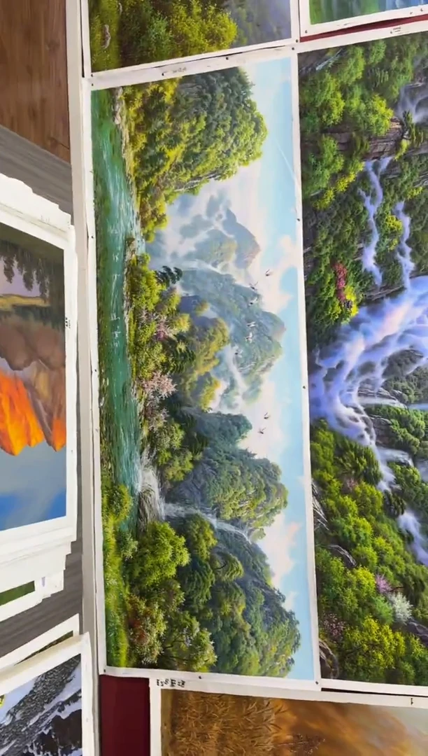 油画【49号】约2.2米*80cm丨朝鲜原创纯手绘孤品油画丨顺丰包邮