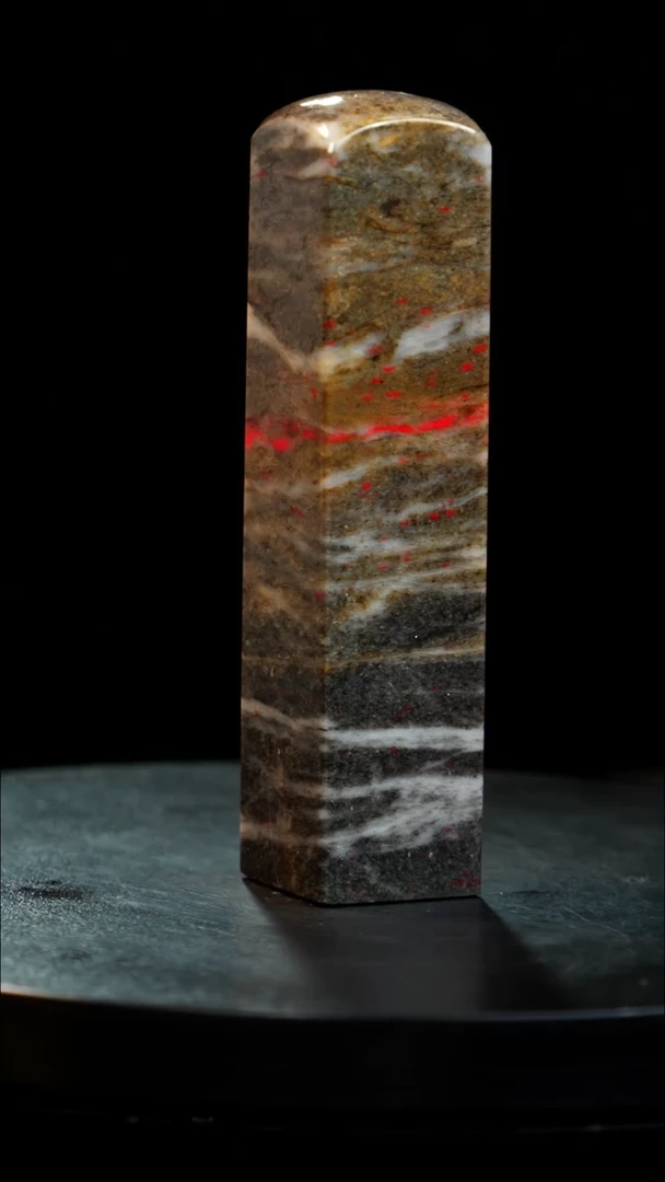 鸡血石刘关张鸡血石