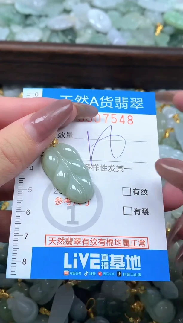 颈饰未镶嵌翡翠净货挂件-7548