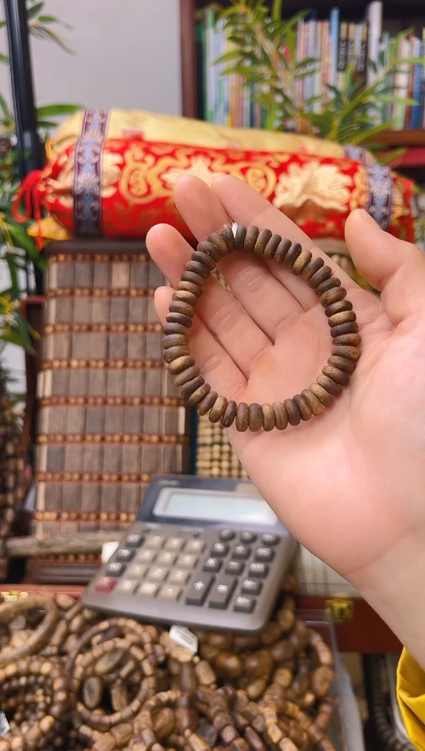 沉香手串棋楠算盘珠单圈