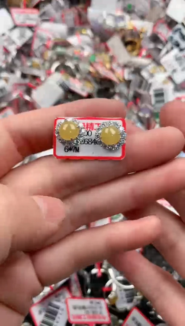 银S925镶嵌戒指翡翠555-----9