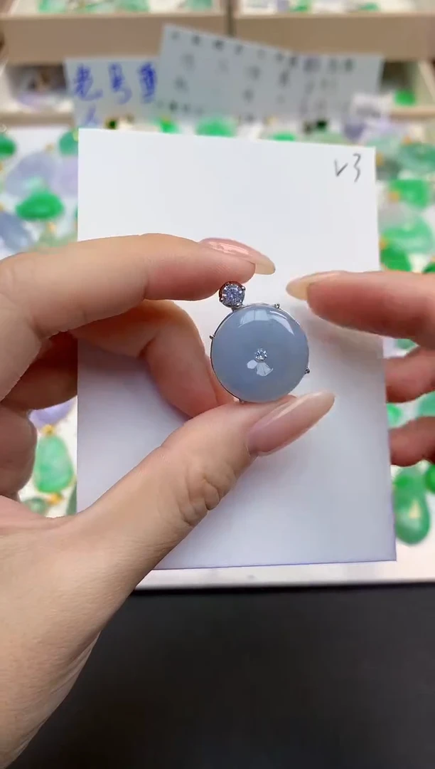 颈饰未镶嵌翡翠天然缅甸A货翡翠