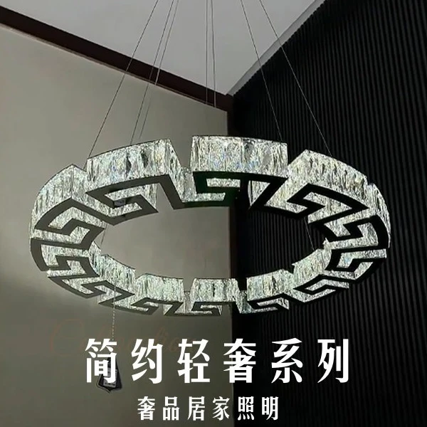 意式轻奢范斯哲水晶吊灯客厅餐厅卧室现代大气异形复式楼大平层灯