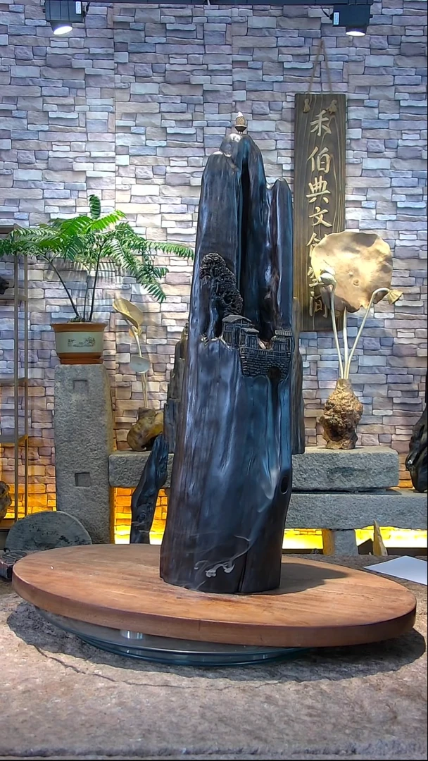 【闪购商品】木木雕红椿乌木倒流香摆件