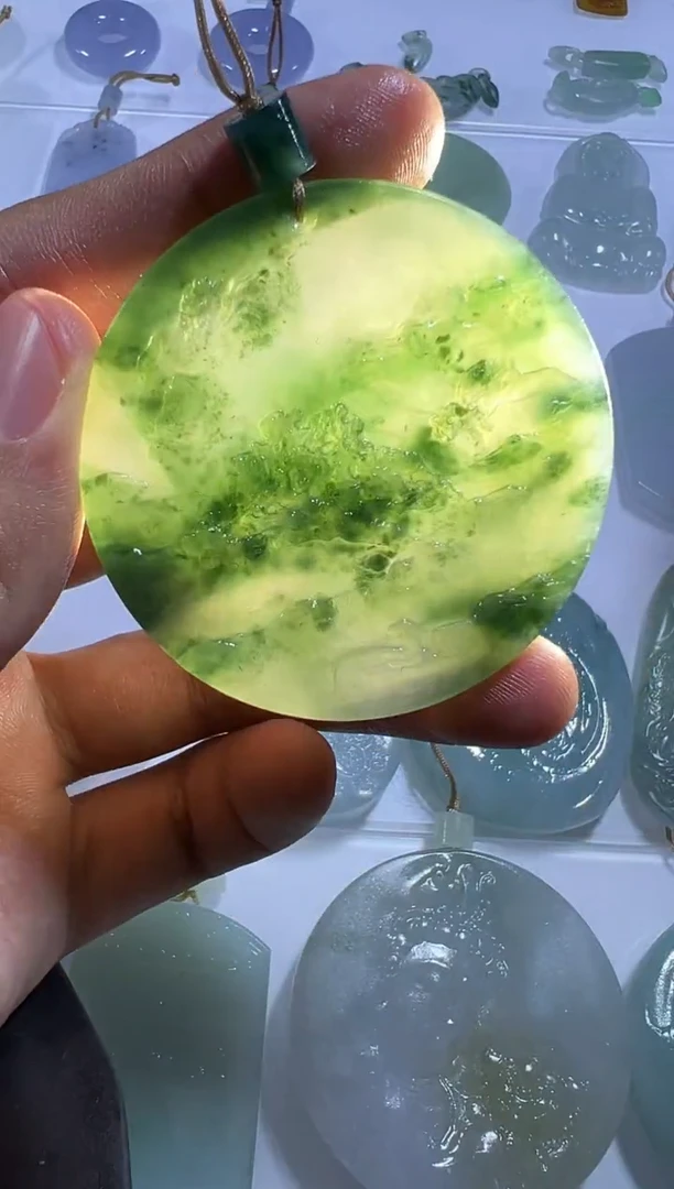 未镶嵌定制翡翠山水牌