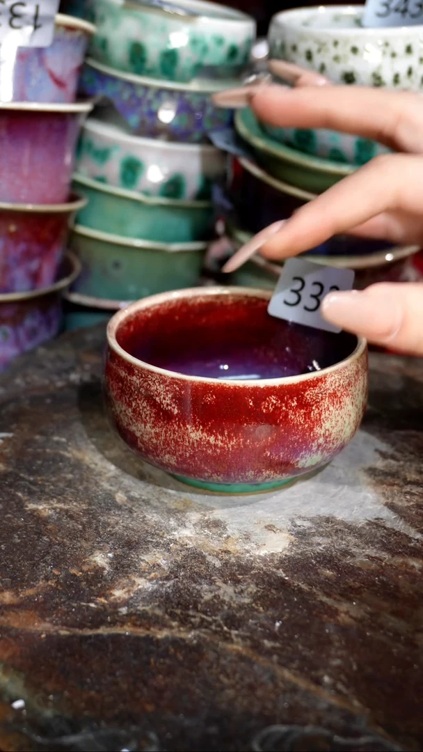 摆件精品窑变钧瓷茶器