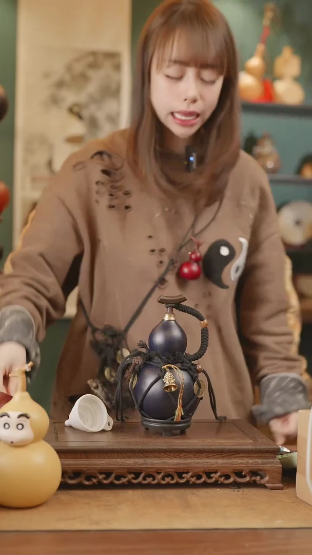 【闪购商品】268号精品天然大漆工艺防渗内胆酒葫芦~