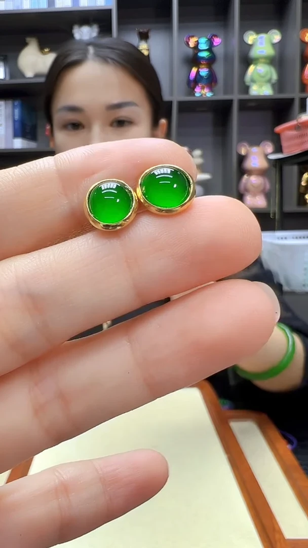 翡翠14K金镶嵌颈饰丹丹diy劲饰