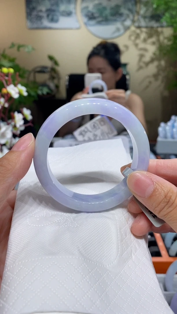 翡翠手镯未镶嵌圈口54-55