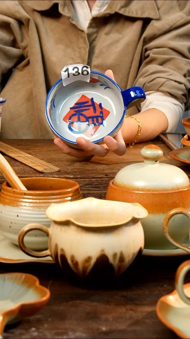盘高颜值粗陶餐具限时抢购