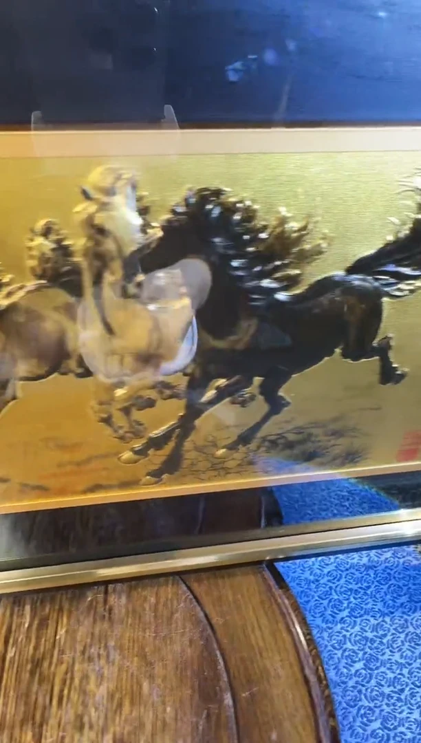 摆件瓷北工美骏马摆件15带证书