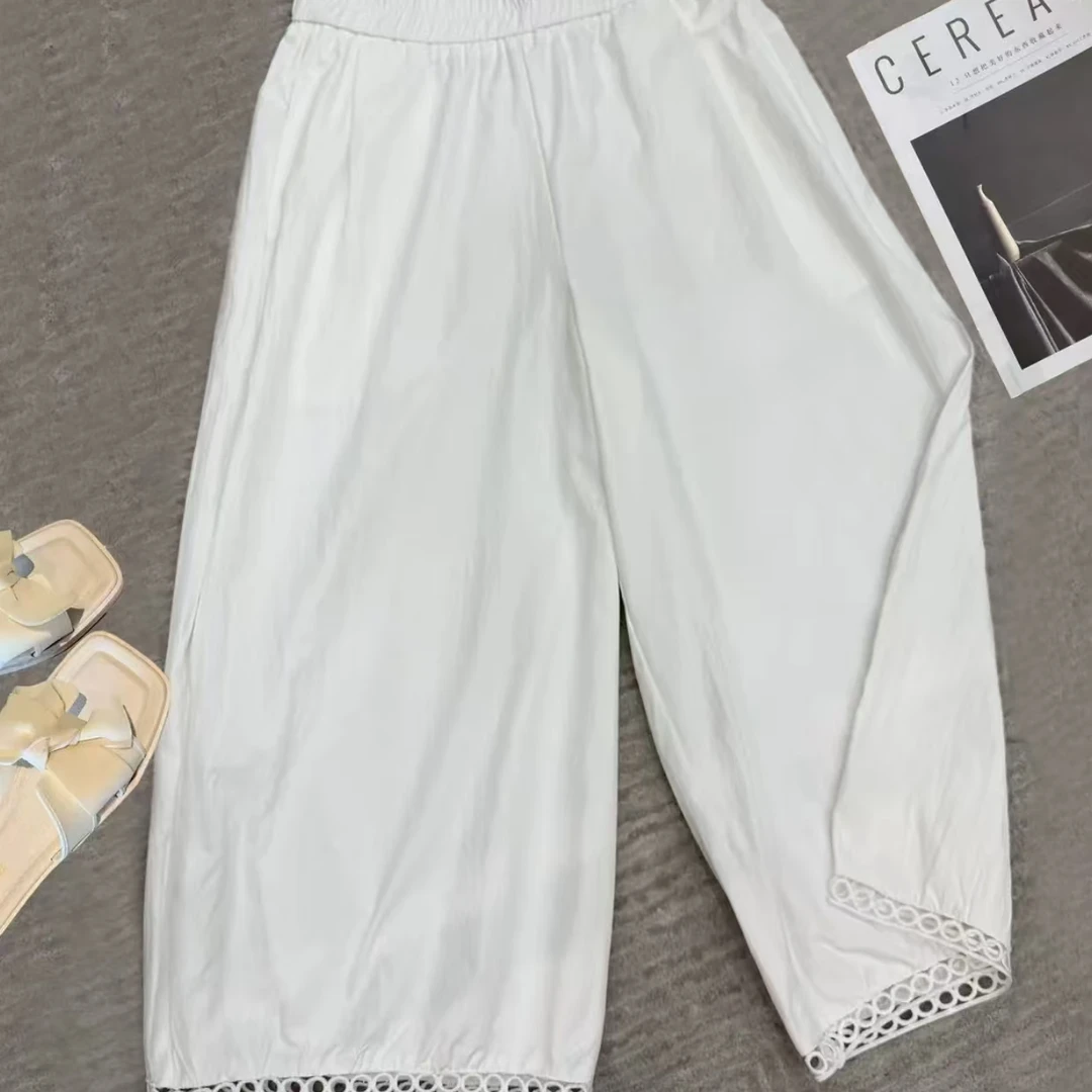 纯色镂空灯笼裤松紧夏季休闲裤百搭潮流欧美风ins风50