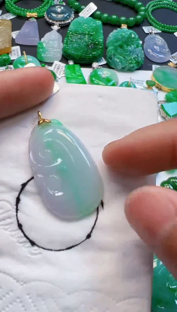 【闪购商品】定制翡翠18K金镶嵌1280元