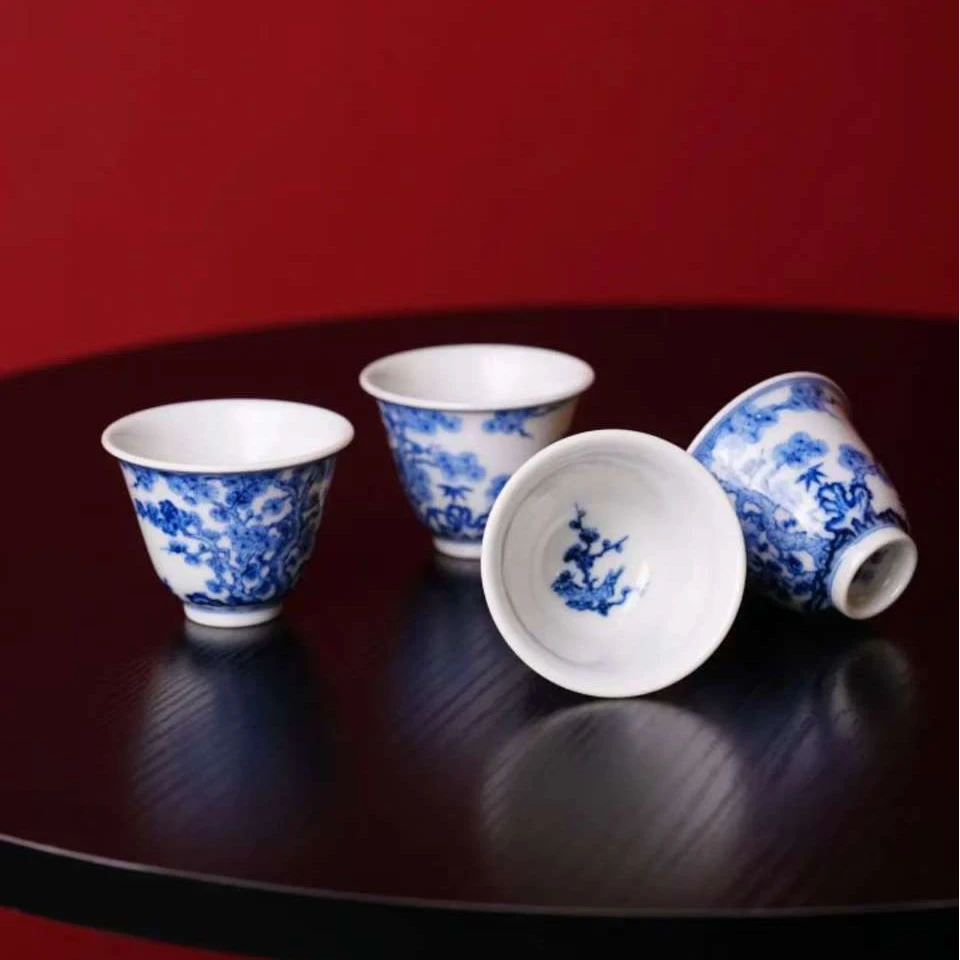 景德镇成蕴窑松竹梅单杯