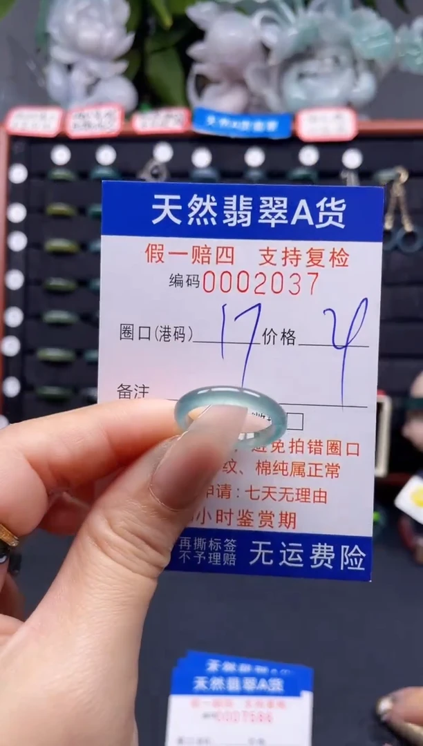 翡翠戒指未镶嵌17*2037