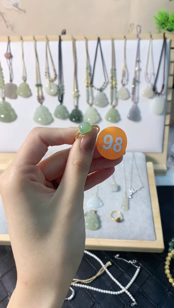 【闪购商品】和田玉戒指银S925镶嵌戒指4