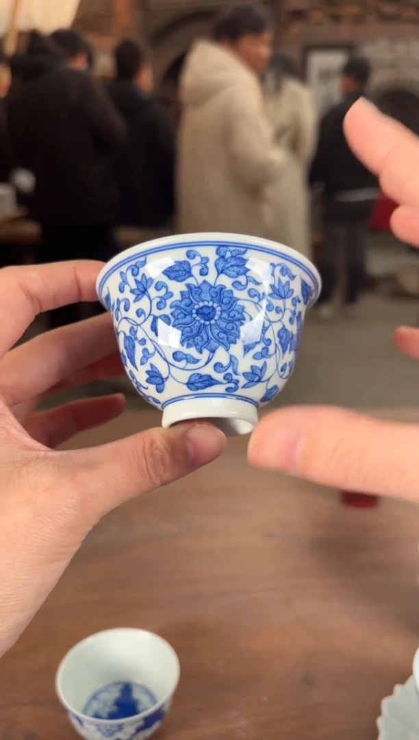 【闪购商品】杯看山柴窑青花看山柴窑青花