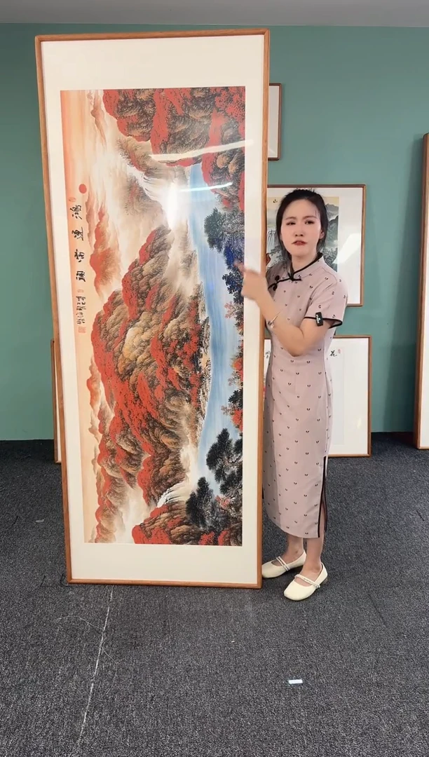 国画鸿运当头210*80手绘作品