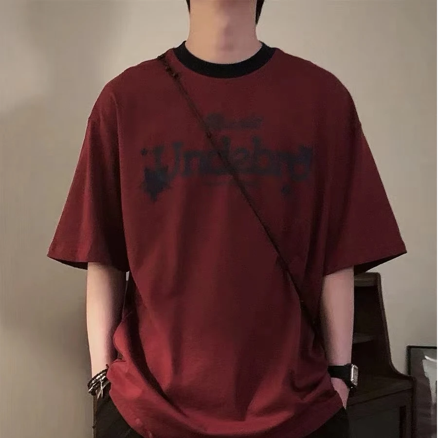 NY潮牌美式做旧风男女同款短袖