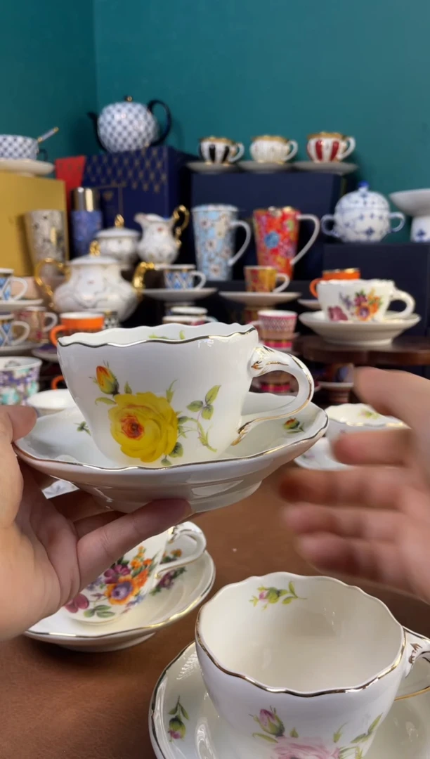 高端礼品（MM家）黄玫瑰两杯两碟-XY