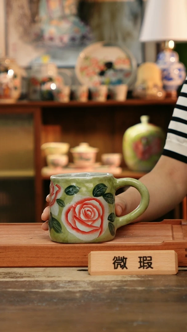 摆件景德镇纯手工釉下彩精品茶具