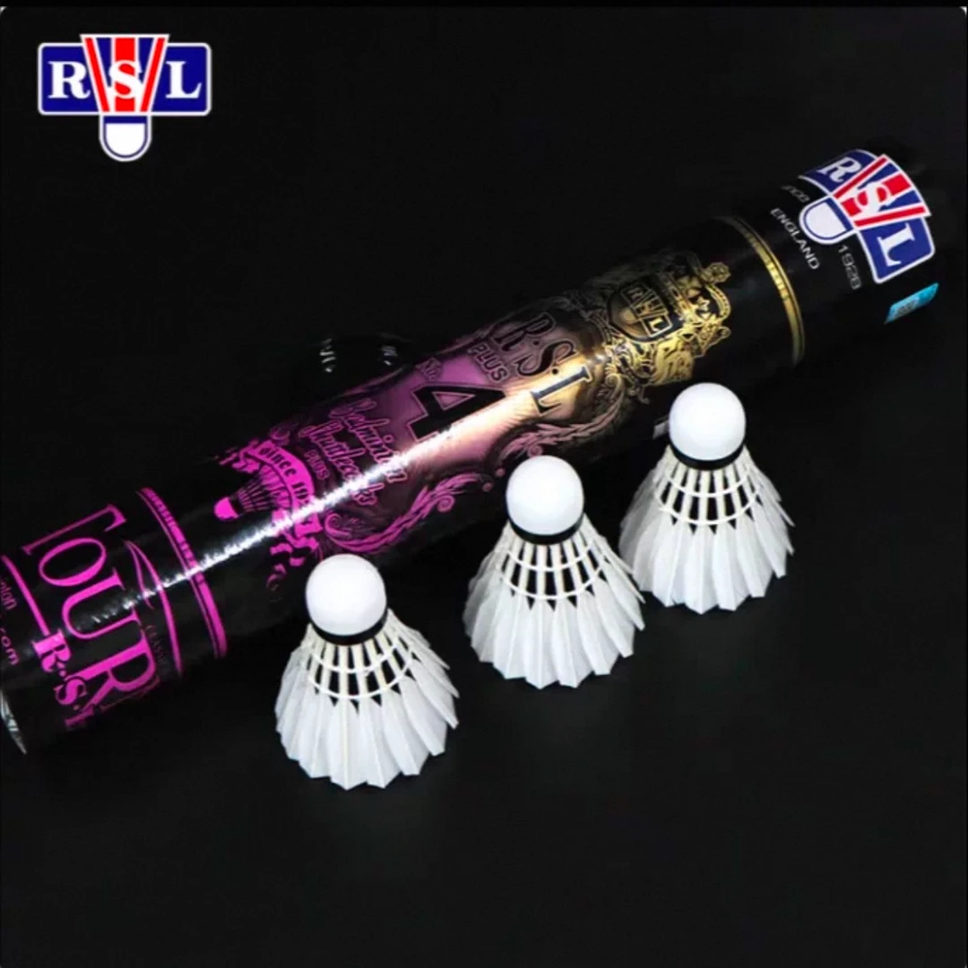 RSL亚狮龙4号plus亚狮龙羽毛球专业耐打稳定飞行12只装训练球亚4