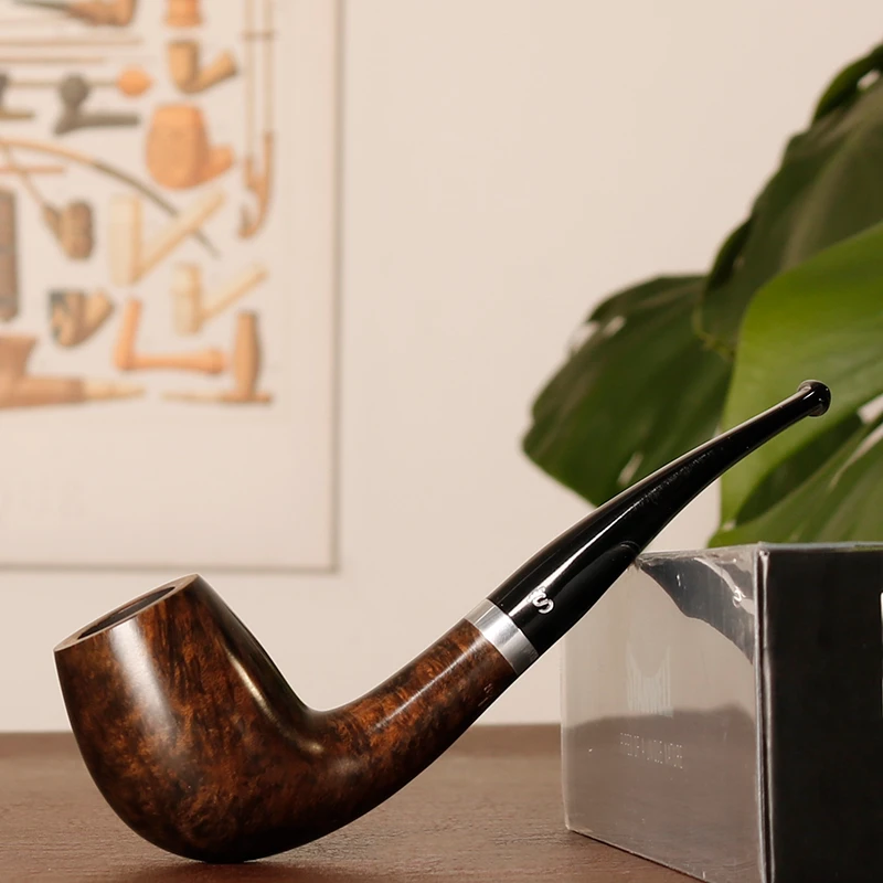 丹麦史丹威 轻便系列 139 光面郁金香微弯 3mm烟道 石楠木 烟斗