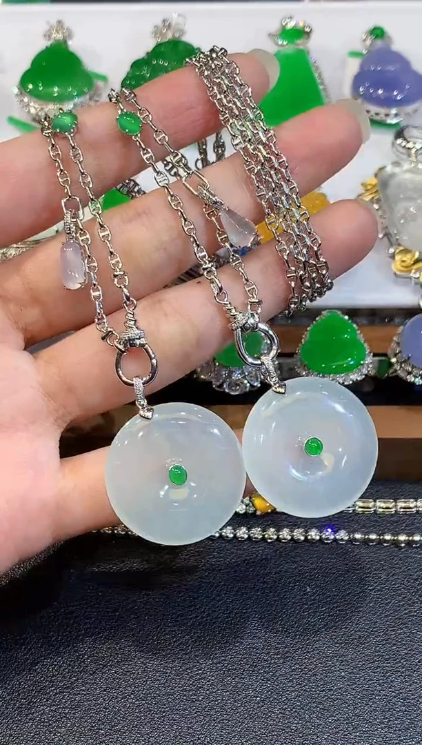 套链18K金镶嵌翡翠L CM 多样性发其一