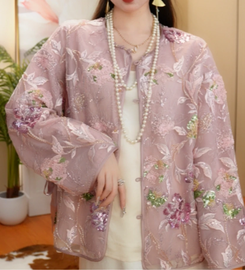 【沉鱼落雁2.0】重工刺绣蕾丝夏季上衣2024B871越越