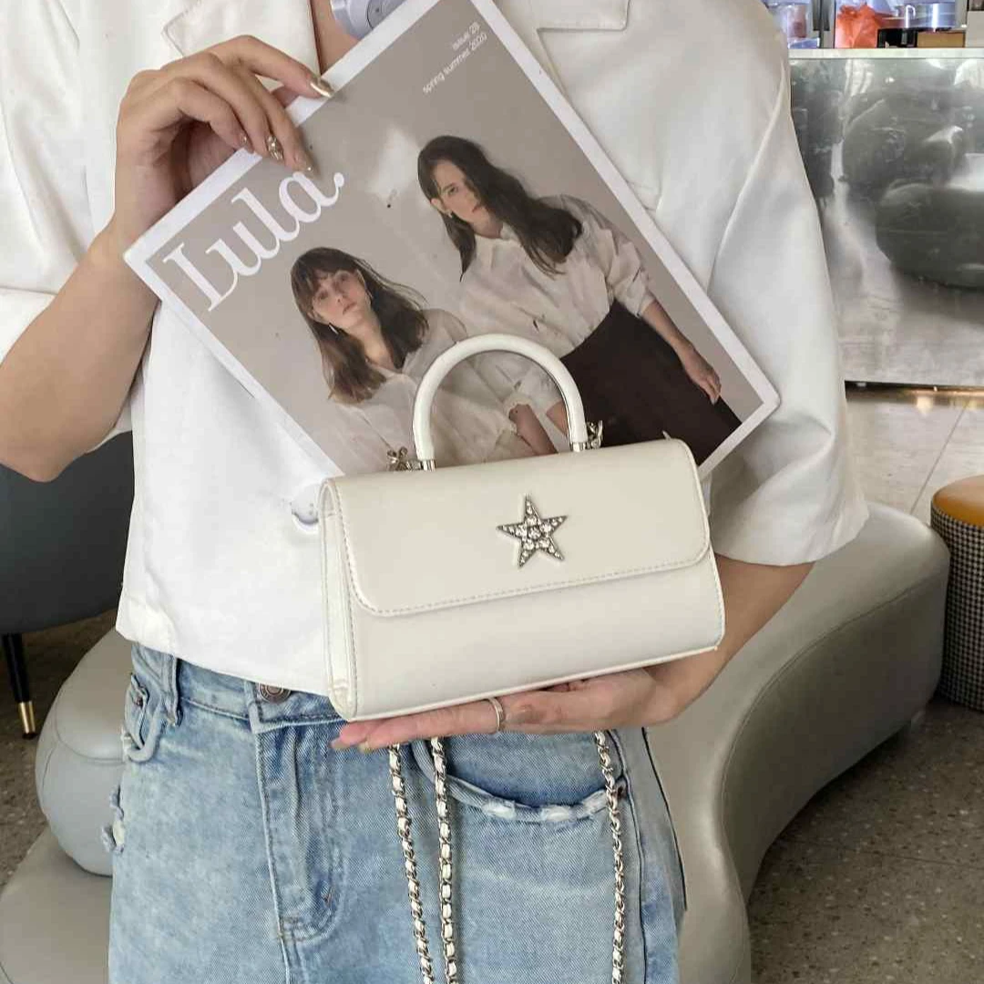 【芝麻集】SKL-5226-米白RAIN.CUN.简约腋下时尚斜跨轻奢女包