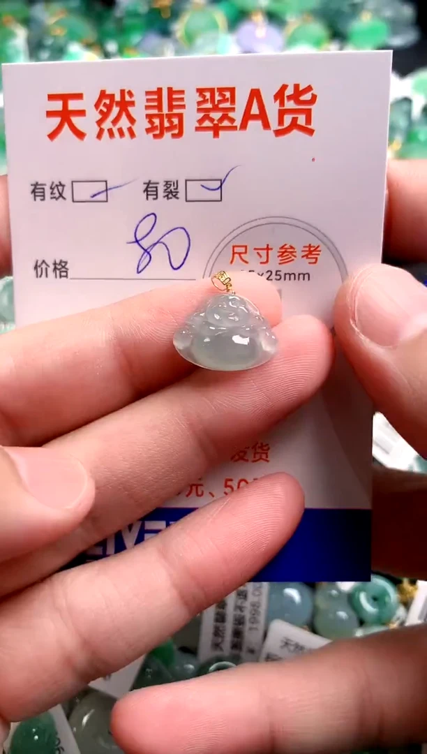 翡翠18K金镶嵌颈饰13003310