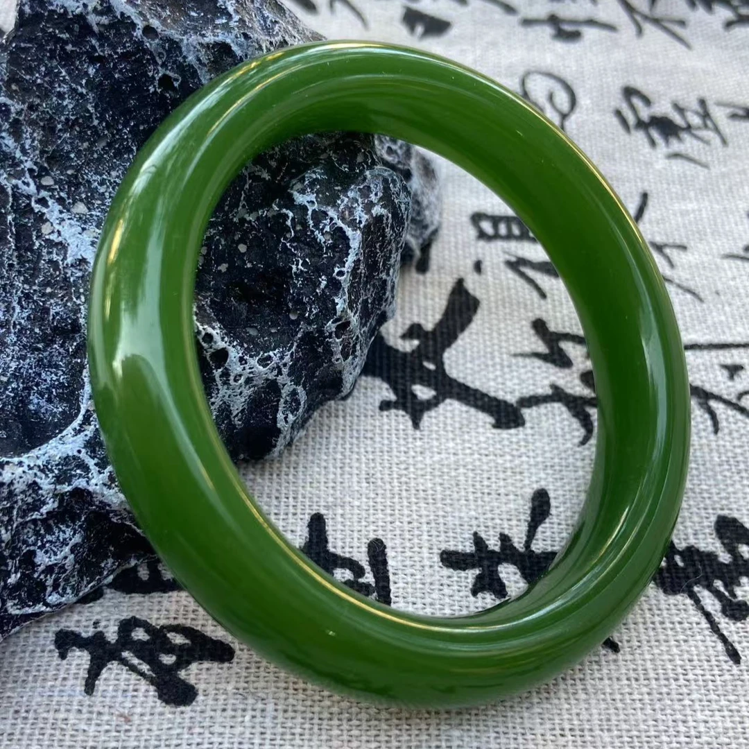 50墨绿正圈手镯--多样性发其一百搭精美碧绿气质516