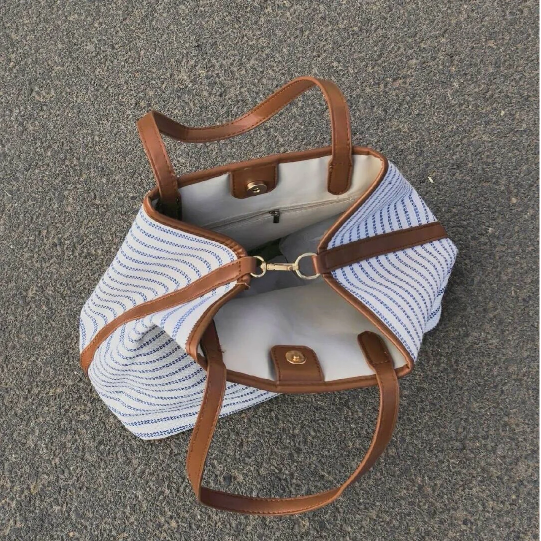 2025新款小众设计ins风高颜值度假大容量托特通勤单肩包包