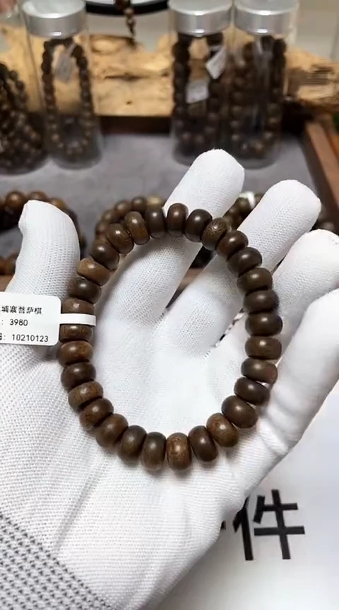【闪购商品】沉香手串柬埔寨金丝菩萨棋沉香1.0规格沉水级算盘