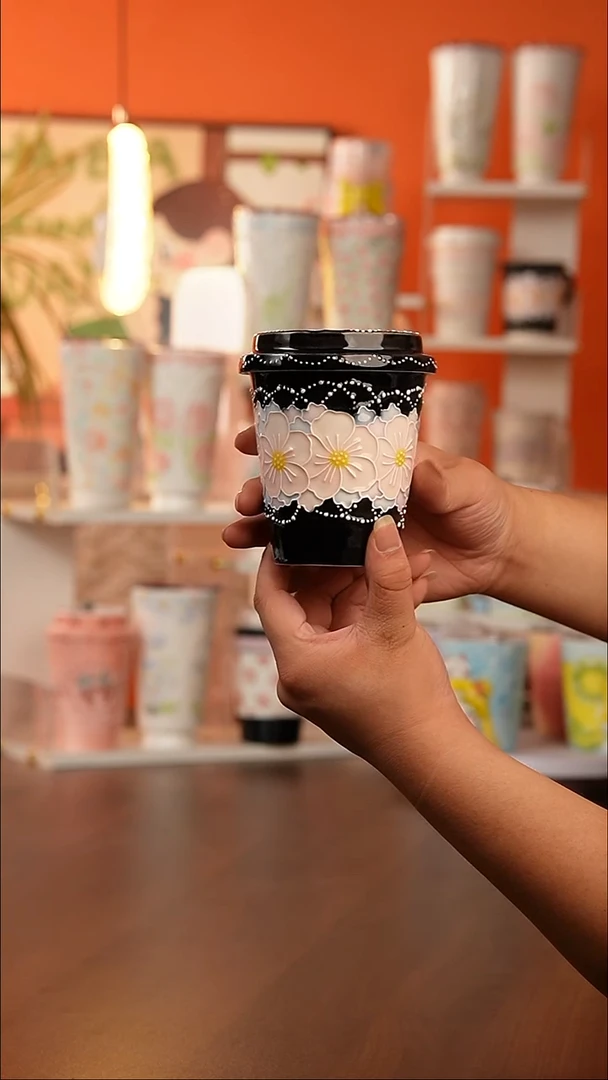 景德镇手工手绘文创陶瓷杯