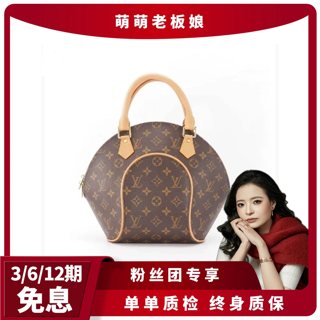 95新 LouisVuitton/路易威登 老花蚌壳包中号