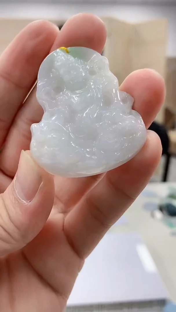 【闪购商品】定制翡翠未镶嵌5153bb-毛货挂件103