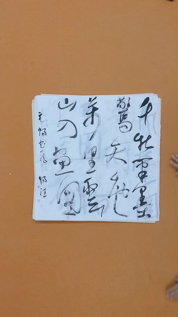 书法畅江   甘肃白银  68*68cm
