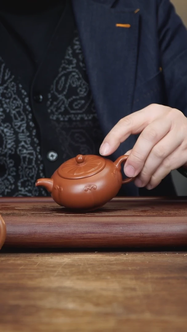 【闪购商品】紫砂茶壶160ml 事事如意 朱泥