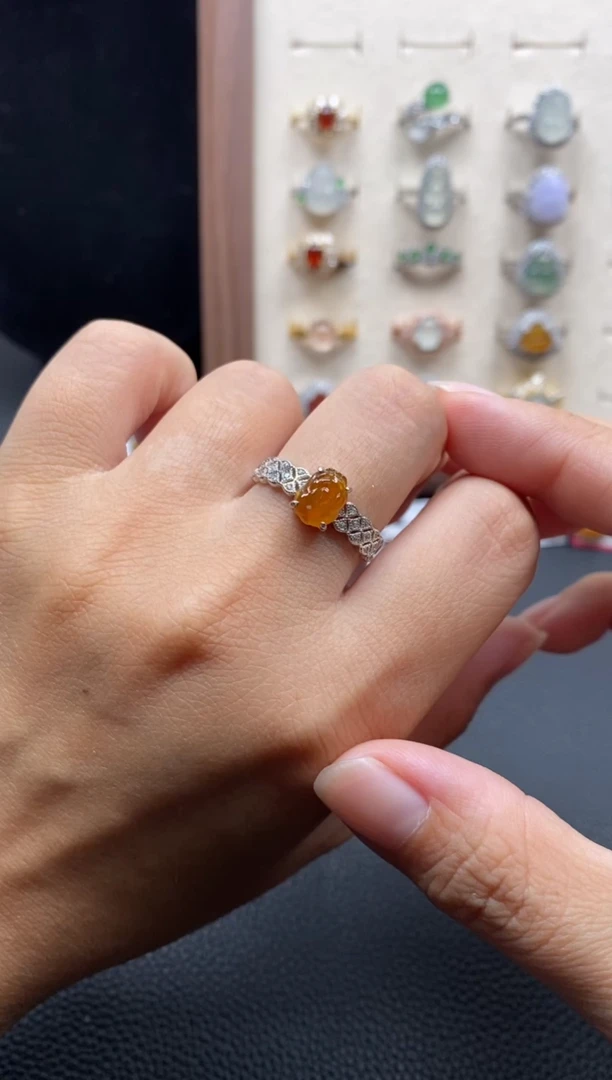 银S925镶嵌戒指翡翠1111