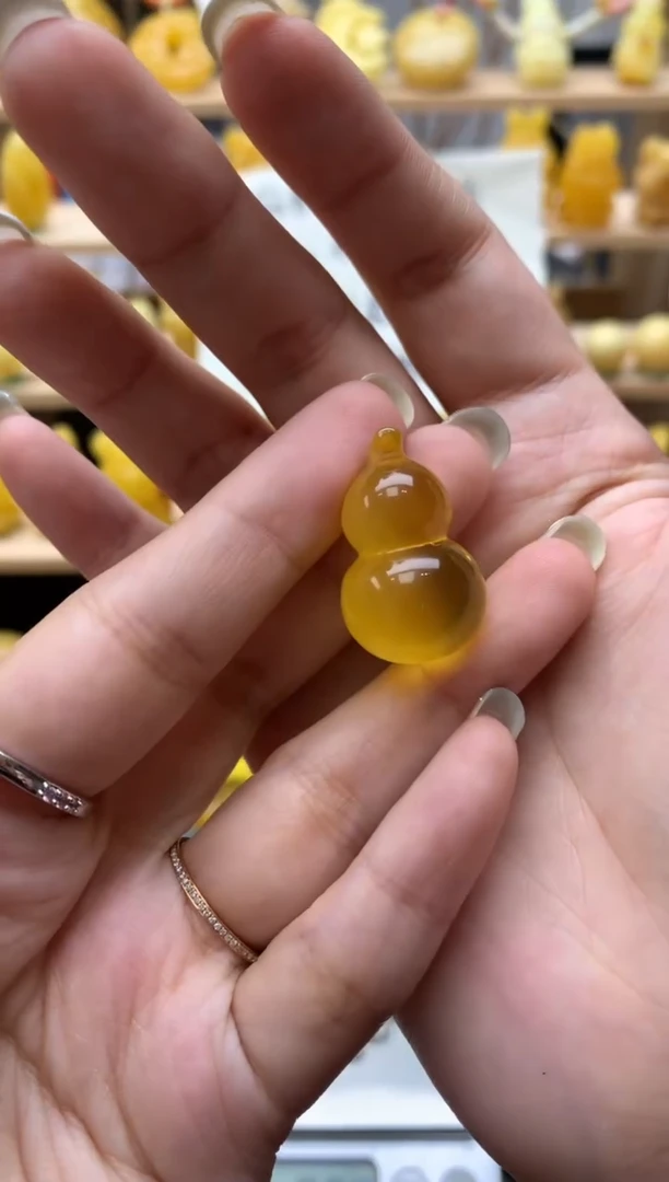 琥珀未镶嵌珠宝奇石038琥珀蜜蜡微瑕花粉