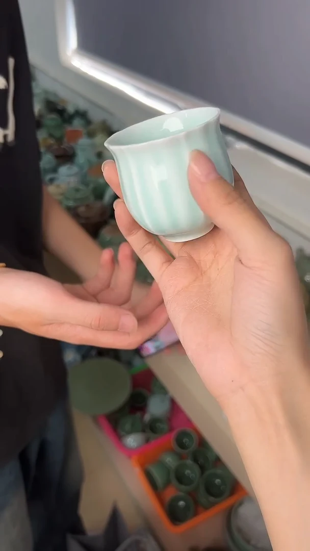 龙泉云间青瓷小米茶器