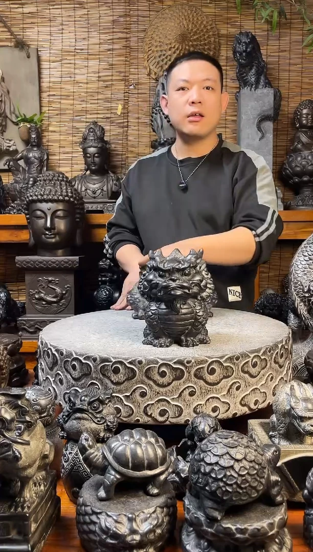 石材20麒麟宝宝天然青石雕刻