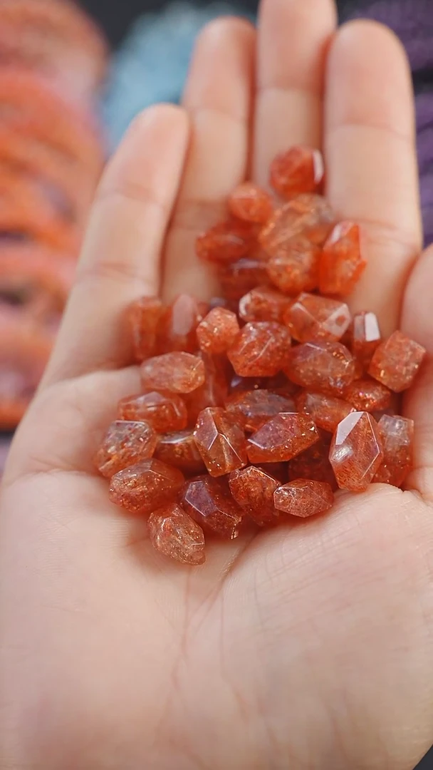 【闪购商品】长石单株未镶嵌A005-金太阳棱形单株-多样性发其一