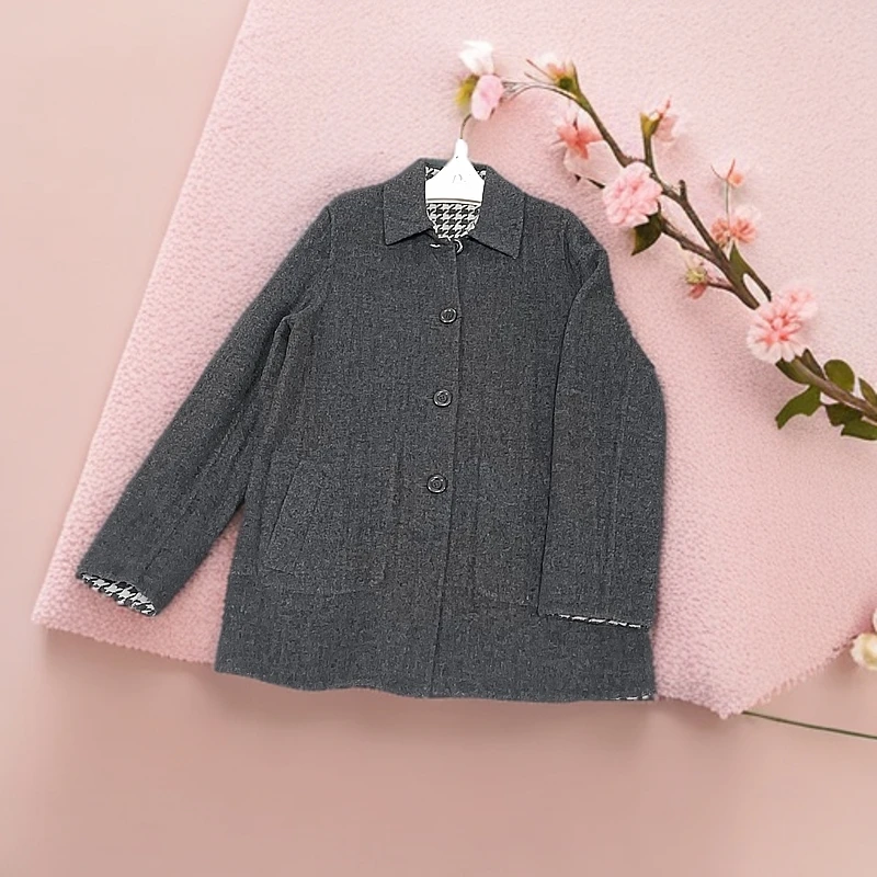 秋冬新款修身双面衣外套9038