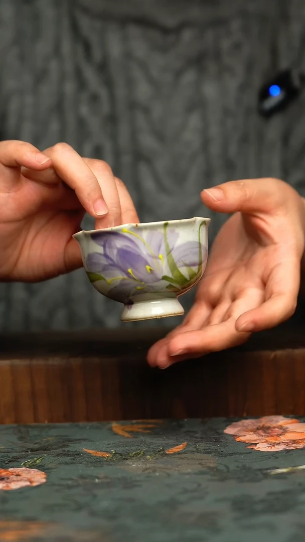 杯釉下彩手工手绘同款陶器