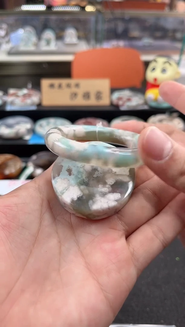 未镶嵌手镯石英质玉尘*丷圈口（赠品镯心）