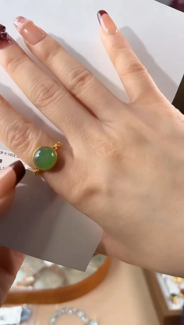 【闪购商品】和田玉戒指银S925镶嵌KT24120733