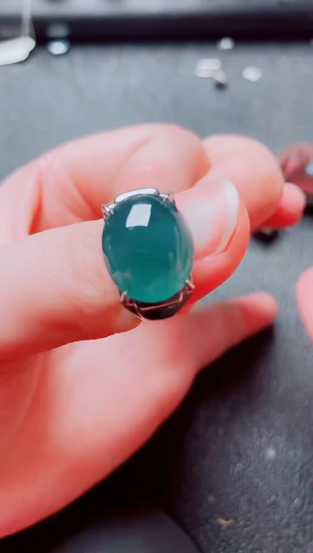 银S925镶嵌戒指翡翠1111